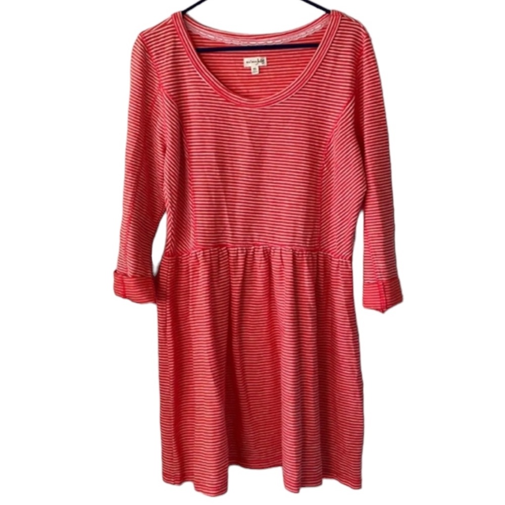 Maison Jules Coral & White Striped Dress-XL